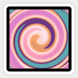 Swirl Pattern of Blue, Purple, Orange and Pink Sticker